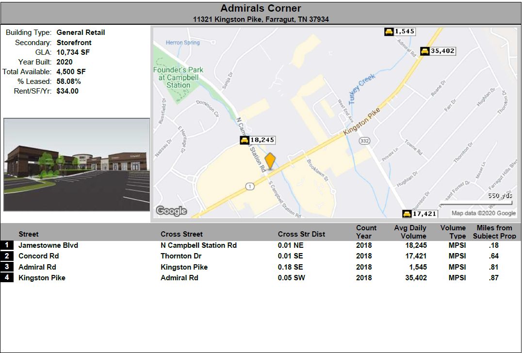 Admiral's Corner-Kingston Pike and Campbell Station: 11321 Kingston Pike, Farragut, TN 37934
